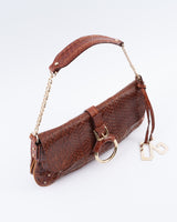 Dolce & Gabbana Leather Snakeskin Shoulder Bag