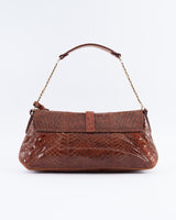 Dolce & Gabbana Leather Snakeskin Shoulder Bag