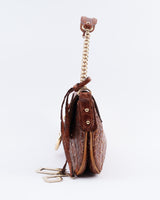 Dolce & Gabbana Leather Snakeskin Shoulder Bag