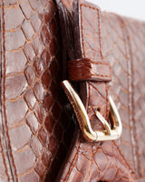 Dolce & Gabbana Leather Snakeskin Shoulder Bag