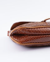 Dolce & Gabbana Leather Snakeskin Shoulder Bag