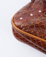 Dolce & Gabbana Leather Snakeskin Shoulder Bag