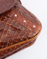 Dolce & Gabbana Leather Snakeskin Shoulder Bag