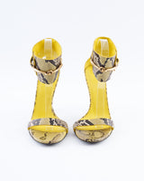 Gucci Ursula Horsebit Python Heels - EU 39.5