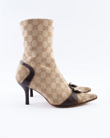 Gucci Monogram Ankle Boots - EU 37