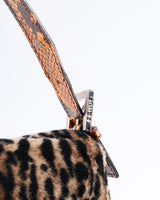 Fendi Leopard Print Fur Baguette Bag