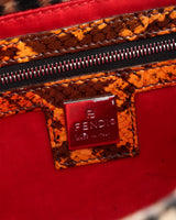 Fendi Leopard Print Fur Baguette Bag