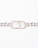 Dior CD Crystal Logo Necklace
