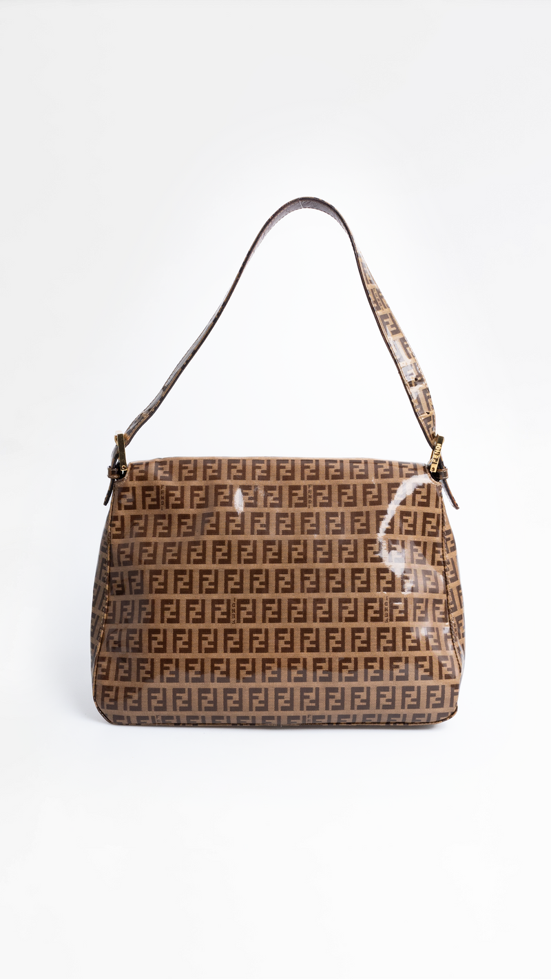 Fendi Brown Zucchino Mamma Baguette