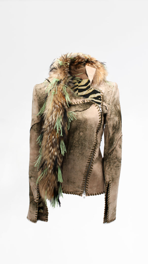 Roberto Cavalli Suede/Fur Set