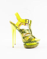 Gianmarco Lorenzi Snakeskin Heels - EU 38