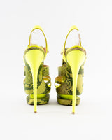 Gianmarco Lorenzi Snakeskin Heels - EU 38