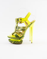 Gianmarco Lorenzi Snakeskin Heels - EU 38