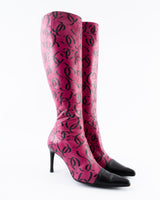 Chanel Leather CC Boots - EU 38.5
