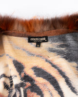 Roberto Cavalli Tiger Fur Cardigan
