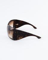 Gucci Tortoiseshell Shield Sunglasses