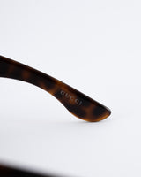 Gucci Tortoiseshell Shield Sunglasses