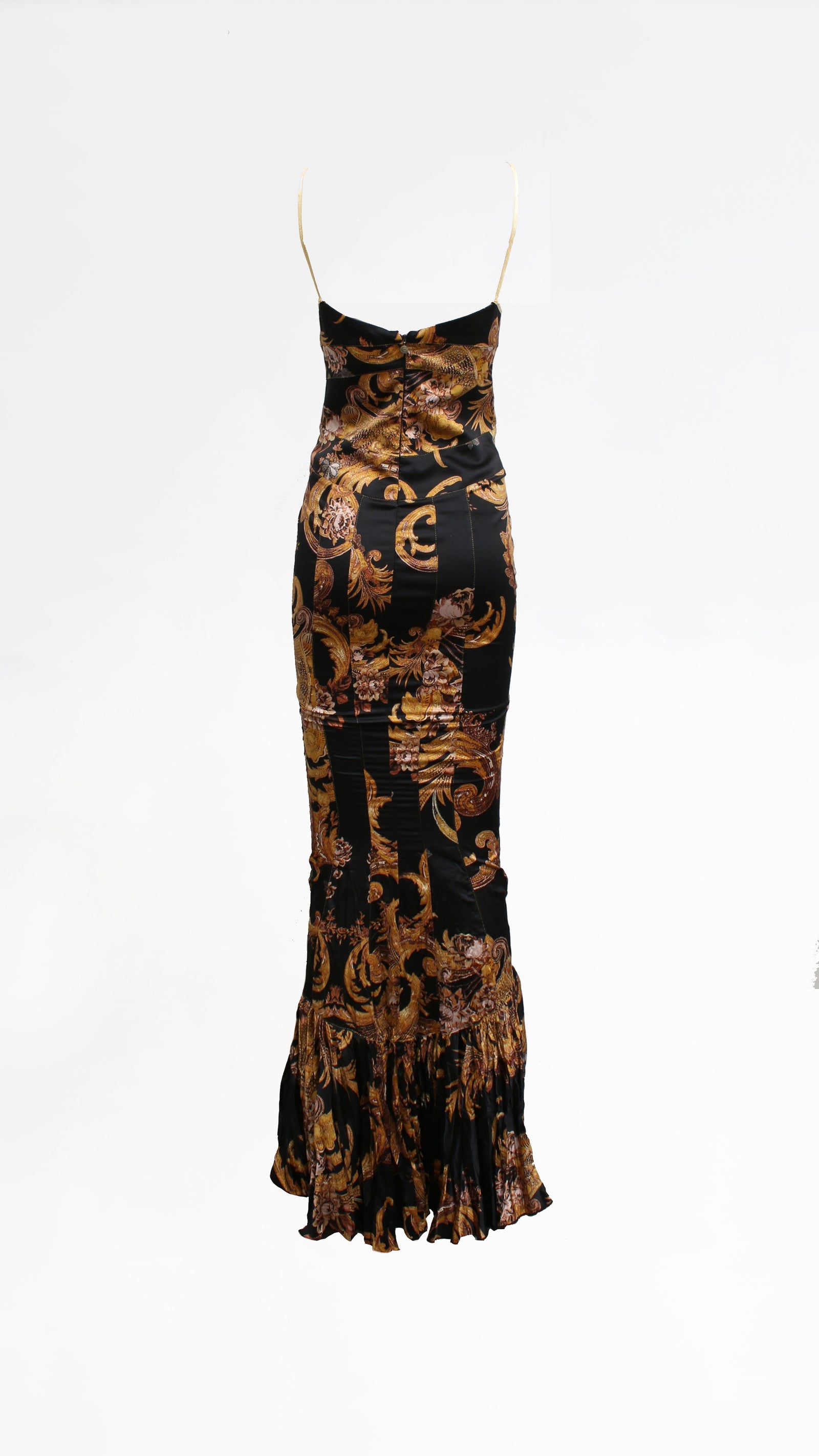 green emerald velvet dress Roberto Cavalli Baroque Dress – Jean Vintage