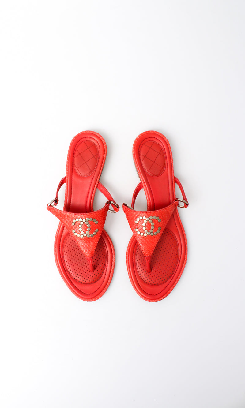 Chanel CC Thong Sandal