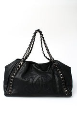 Chanel Leather Luxe Ligne Bowler Tote Bag