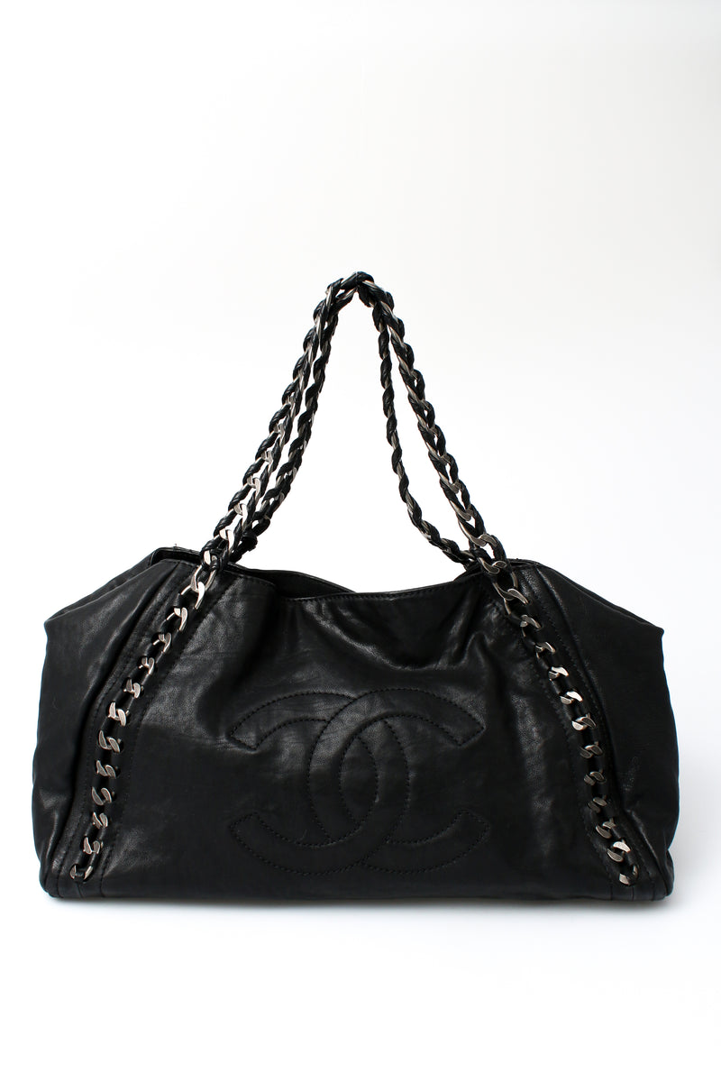 Chanel Leather Luxe Ligne Bowler Tote Bag