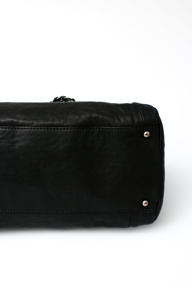Chanel Leather Luxe Ligne Bowler Tote Bag