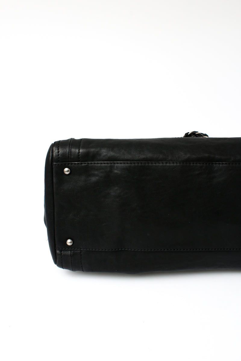 Chanel Leather Luxe Ligne Bowler Tote Bag