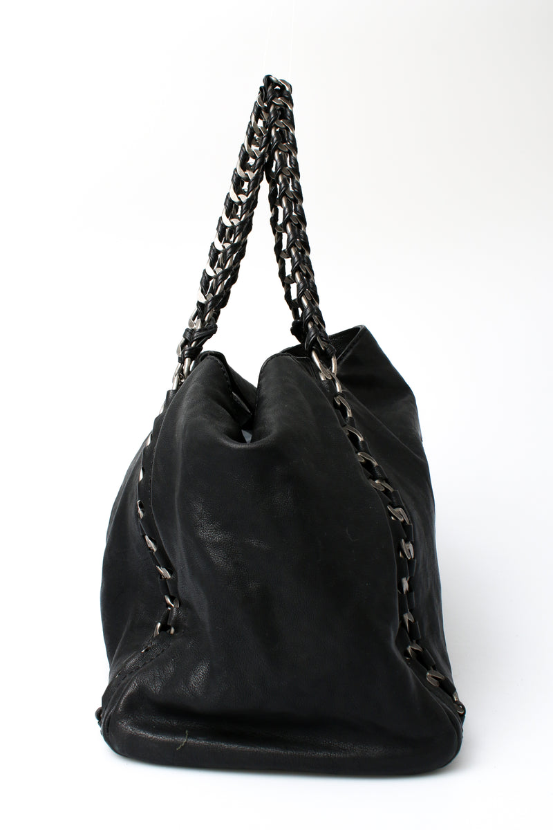 Chanel Leather Luxe Ligne Bowler Tote Bag