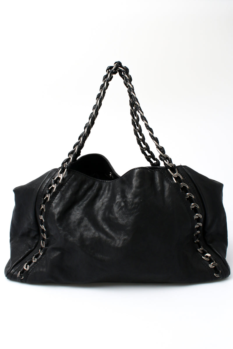 Chanel Leather Luxe Ligne Bowler Tote Bag