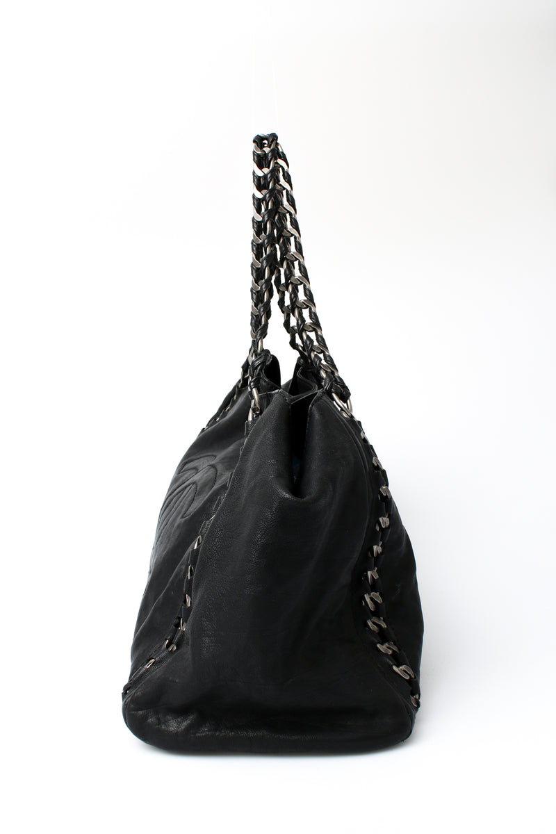 Chanel Leather Luxe Ligne Bowler Tote Bag
