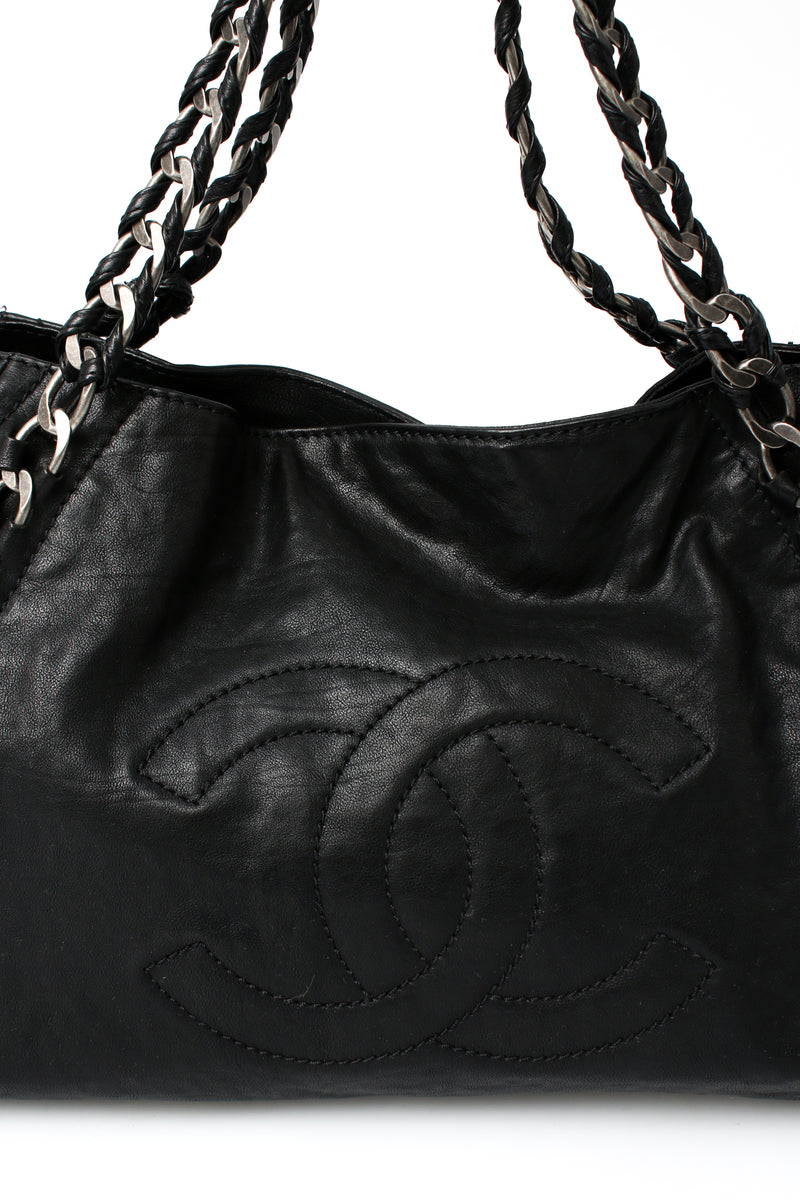 Chanel Leather Luxe Ligne Bowler Tote Bag