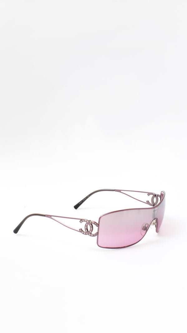 Chanel CC Rhinestone Frame Sunglasses