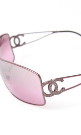 Chanel CC Rhinestone Frame Sunglasses