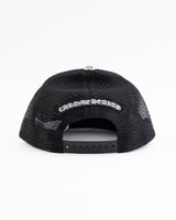 Chrome Hearts Triple Cross Cemetery Leather Trucker Hat