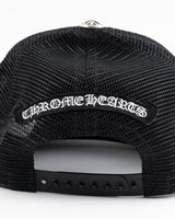 Chrome Hearts Triple Cross Cemetery Leather Trucker Hat