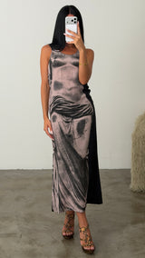 Jean Paul Gaultier Tromp I'Oeil Silk "Statue" Dress