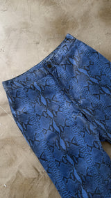 Python Leather Trousers