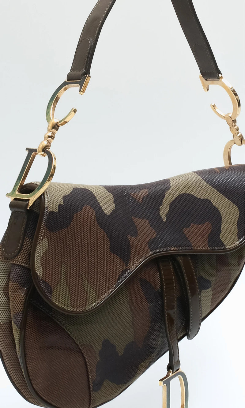 Dior Camo Saddle Bag