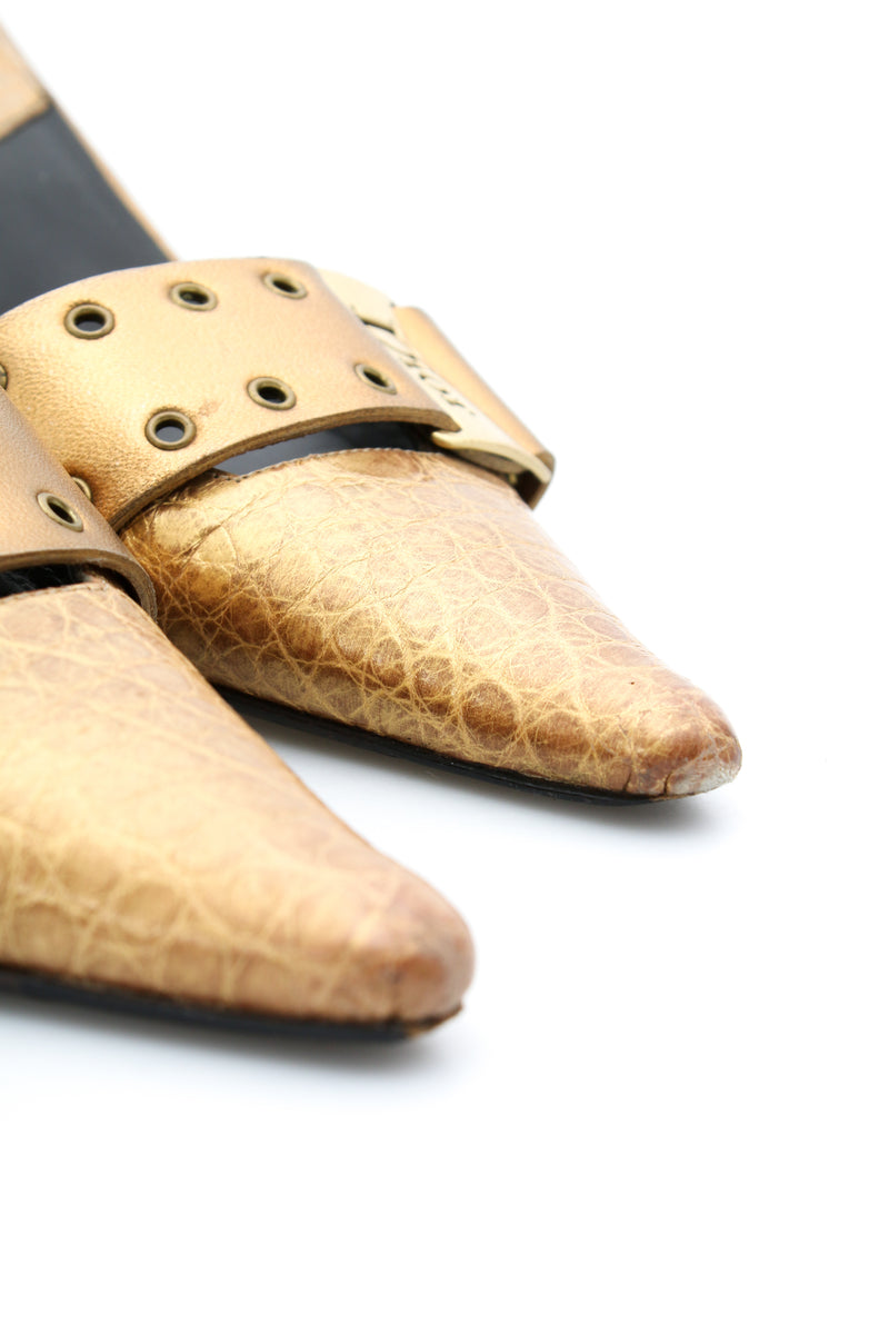 Dior Croc Mule Heels