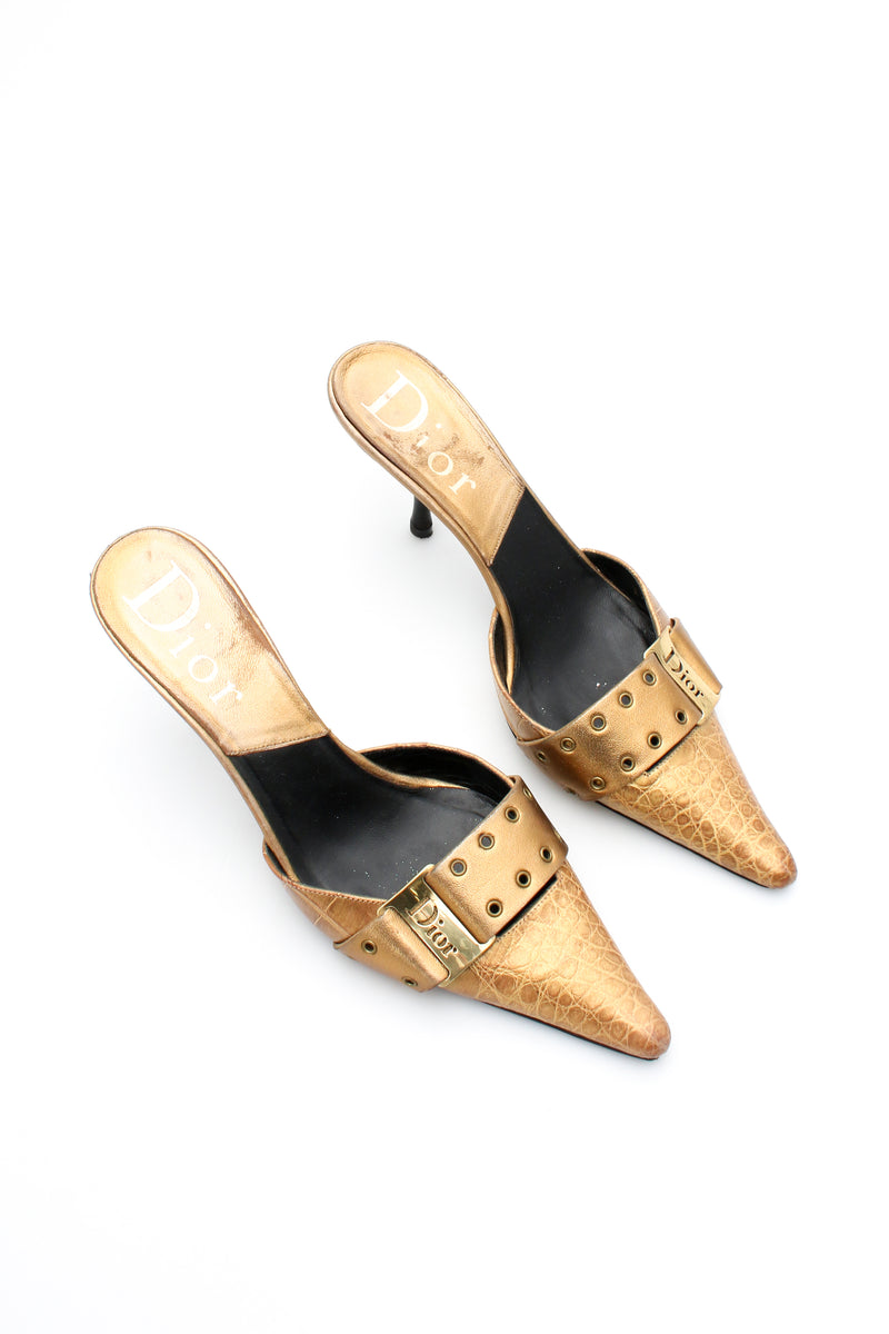 Dior Croc Mule Heels