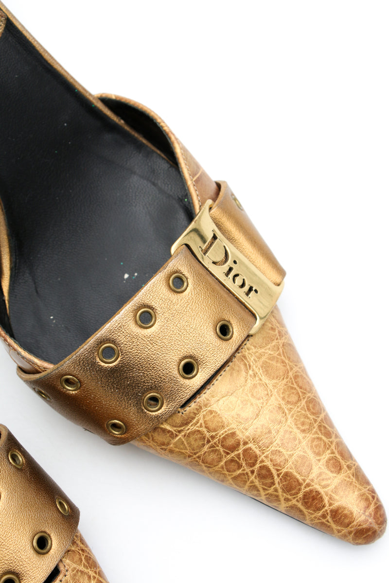 Dior Croc Mule Heels