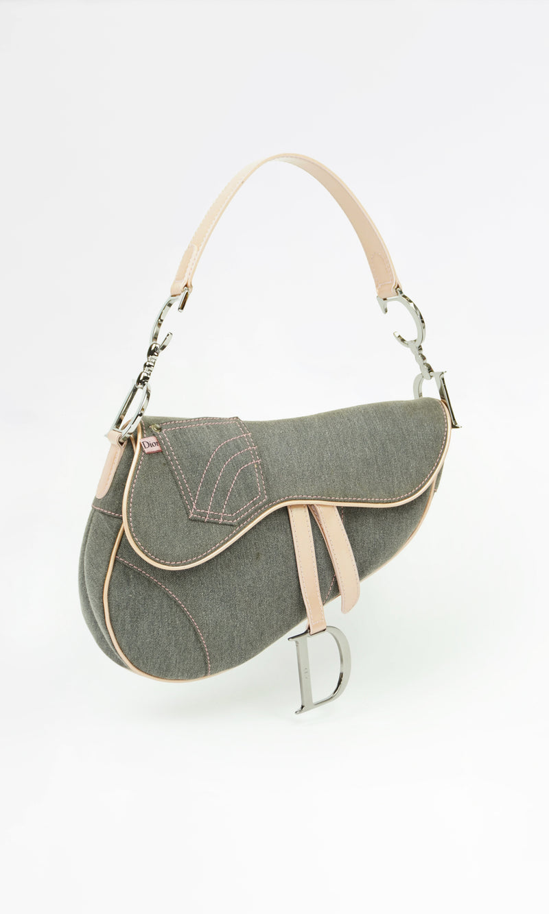 Dior Denim Saddle Bag