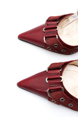 Dior Leather Ankle Strap Heels