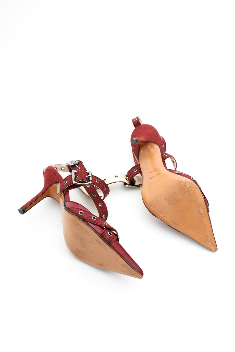Dior Leather Ankle Strap Heels