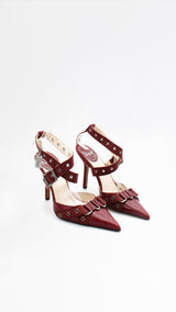 Dior Leather Ankle Strap Heels