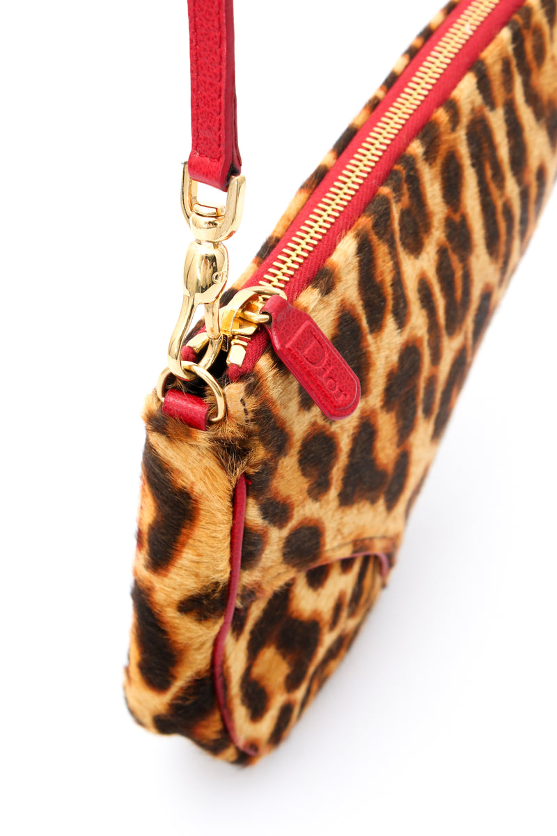Dior Leopard Print Pony Hair Mini Saddle Bag