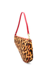 Dior Leopard Print Pony Hair Mini Saddle Bag