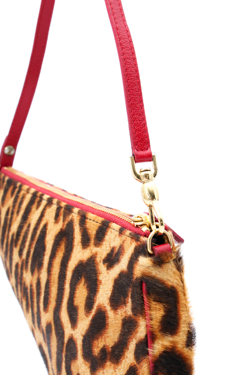 Dior Leopard Print Pony Hair Mini Saddle Bag