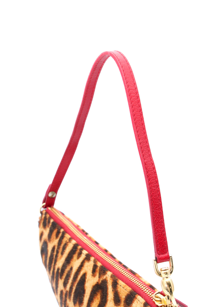 Dior Leopard Print Pony Hair Mini Saddle Bag