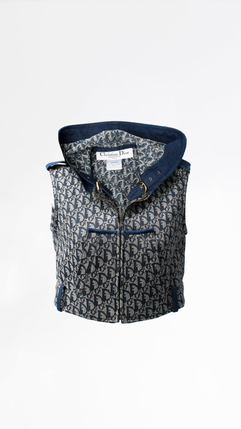 Dior Monogram Cropped Hooded Jacket
